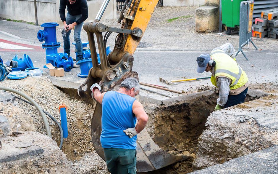 travaux assainissement La Norville